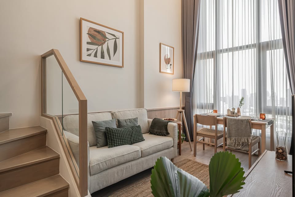 🌿 Life Rama 4 - Asoke 🌿 ห้องแต่งสวย เฟอร์ครบ 🛏 2 ห้องนอน 1 ห้องน้ำ 48 ตร.ม ใกล้ MRT Queen Sirikit Convention Center